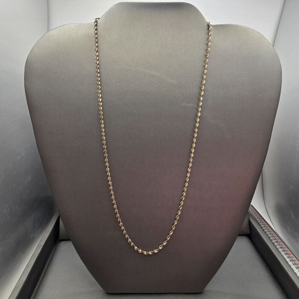 VTG HAN Sterling Silver Twisted Chain Necklace 18" 925 Italy Designer 2mm - Picture 9 of 9